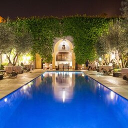 Marokko-Marrakesh-Villa-Des-Orangers-Evening-Pool
