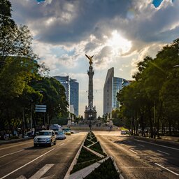 Mexico -Paseo de La Reforma avenue - Angel of Independence Monument