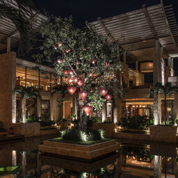 Mexico-Yucatan-Riviera-Maya-Hotels-Banyan-Tree-Mayakoba-sfeerbeeld-avond