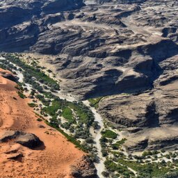 Namibië-Sandwich harbour-hoogtepunt -kuiseb rivierbedding