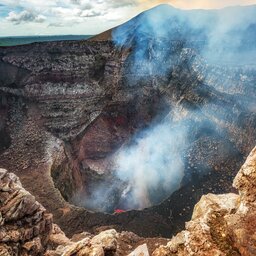 Nicaragua - Masaya Volcano National Park - active volcano - lava
