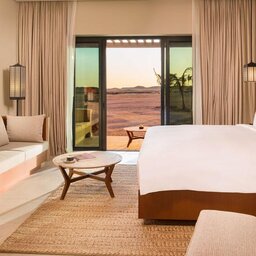 Oman-Dhofar Salalah-Alila Hinu Bay-kamer met zicht