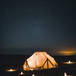 Oman-Wahiba Sands-Canvas Club-tent onder de sterren