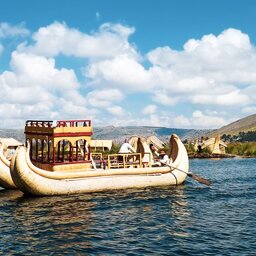 Peru-Titicacameer-Taquile-Uros-Eilanden-Boot