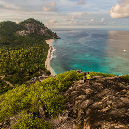 Seychellen-Private-eilanden-North-Island-hiking-koppel-bergtop