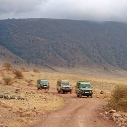 Tanzania-Ngorongoro-krater-rijdende-jeeps