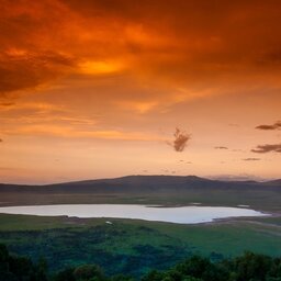 Tanzania-Ngorongoro-zonsondergang
