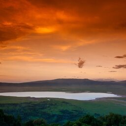 Tanzania-Ngorongoro-zonsondergang