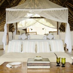 Tanzania-Nyerere NP-Sand River-River-Front-Room-bed