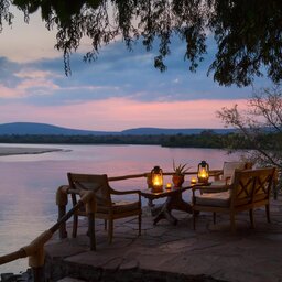 Tanzania-Nyerere NP-Sand River-sfeerbeeld-avond