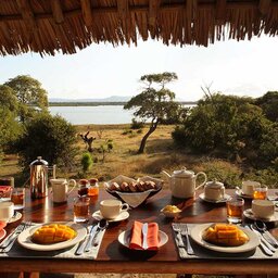 Tanzania-Nyerere-Siwandu Camp-ontbijt