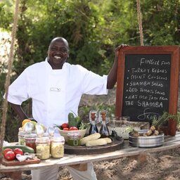 Tanzania-Serengeti NP-&Beyond-Kleins-Camp-fingerfood-set-up-chef