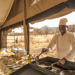 Tanzania-Serengeti NP-Serengeti Ndutu Kati Kati Tented Camp-chef-buffet