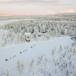 Zweden-Lapland-Kiruna-Fjellborg-Arctic-Lodge-aankomst-huskysafari